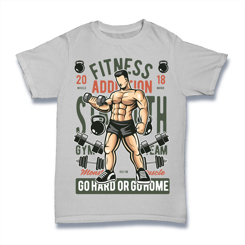 Fitness Addiction T-shirt design | Tshirt-Factory