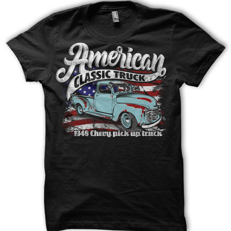 American Classic Truck T-shirt clip art | Tshirt-Factory