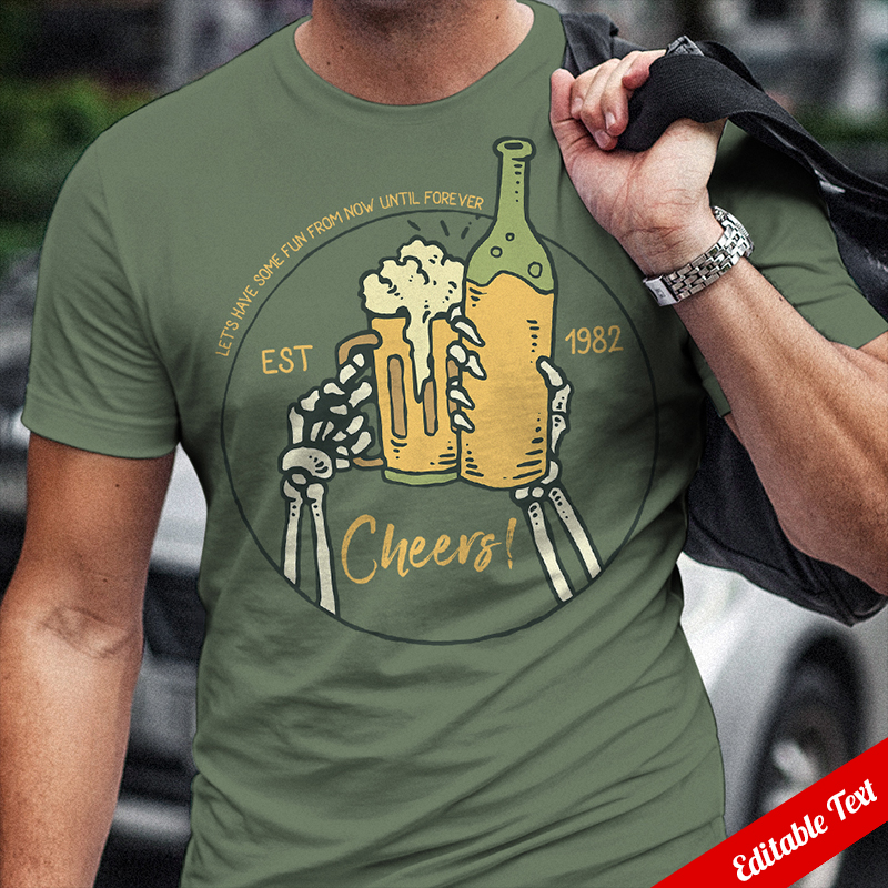 Cheers T-shirt template | Tshirt-Factory