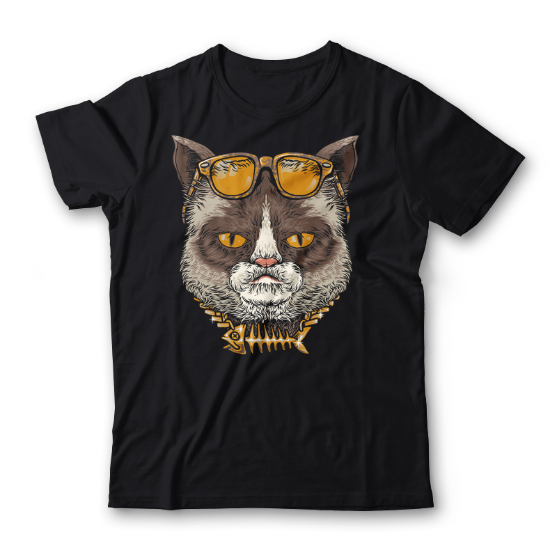 Cool Cat T-shirt template | Tshirt-Factory
