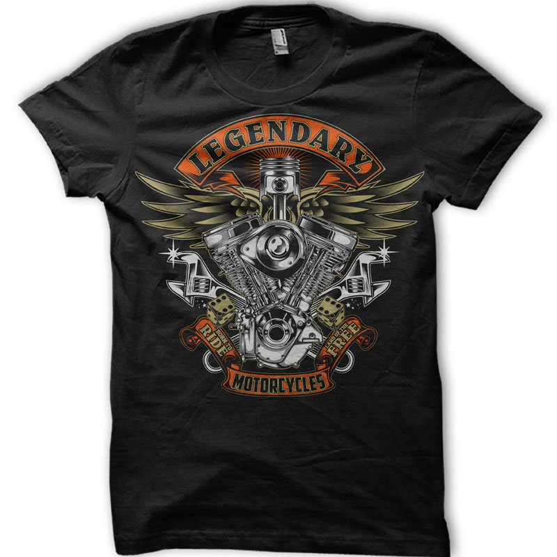 Legendary Motorcycle T shirt design | Tshirt-Factory