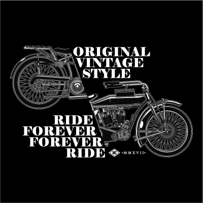 Vintage motorcycle t-shirt design Royalty Free Vector Image