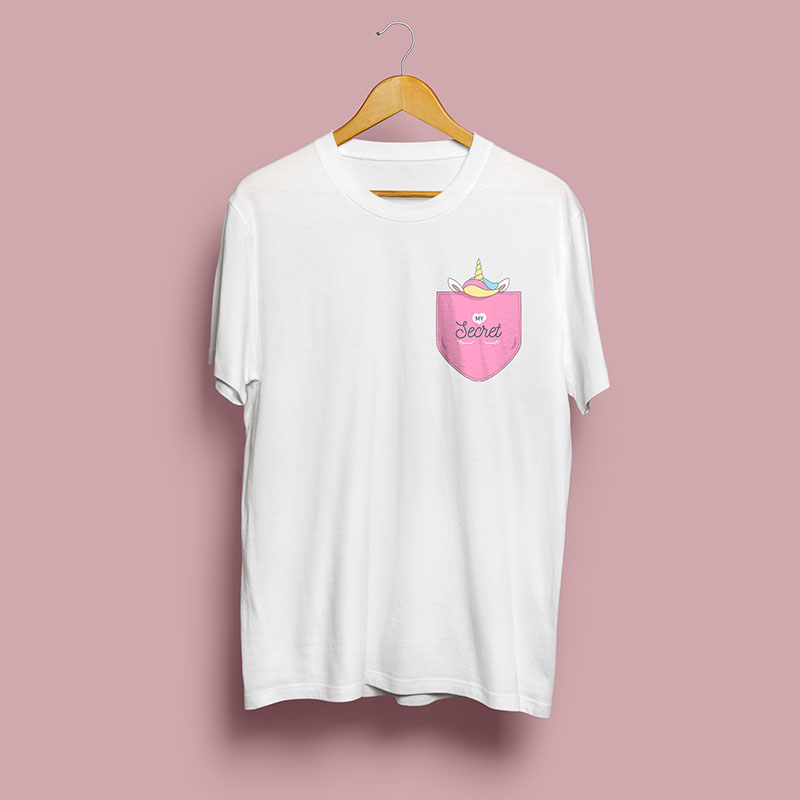 My secret rainbow in pocket T-shirt design | Tshirt-Factory