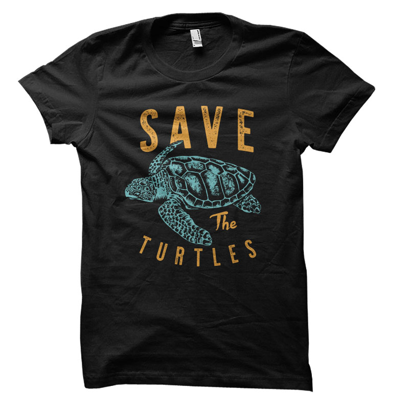 save the turtles Graphic design | Tshirt-Factory