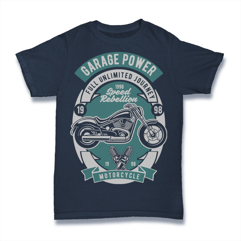 Garage Power Motorcycle Tee shirts | Tshirt-Factory