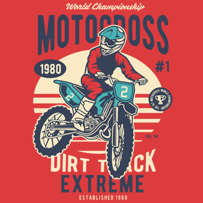 Motocross Extreme Dirt Track Graphic design | Tshirt-Factory