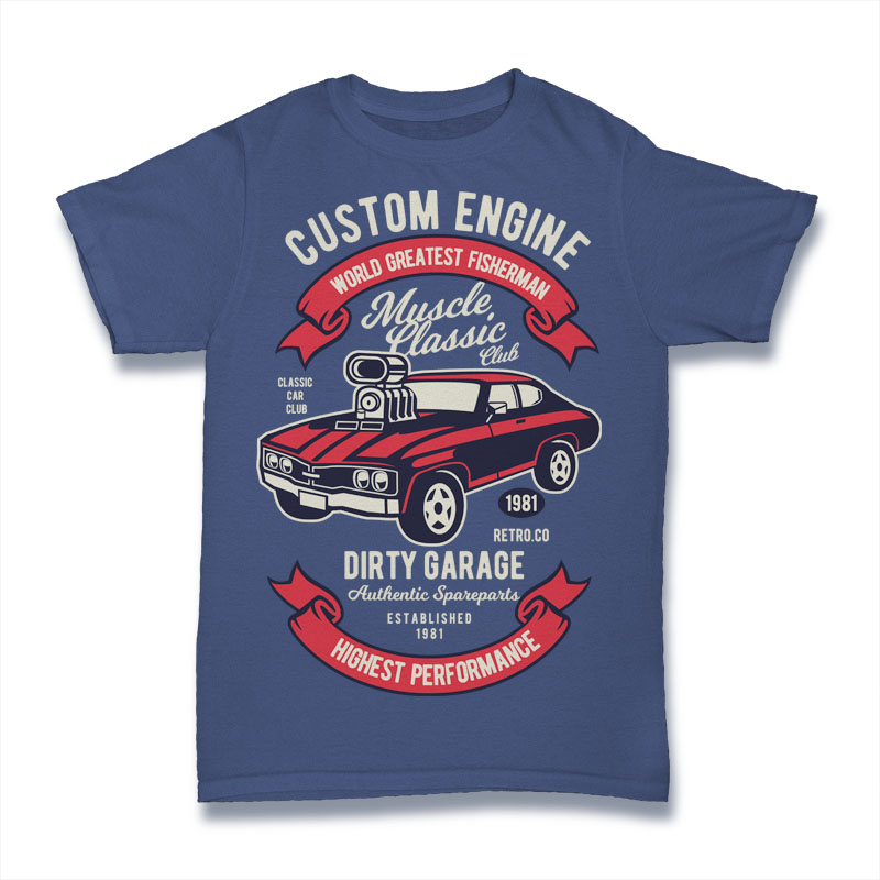 Muscle Classic Car Club Custom t-shirts | Tshirt-Factory