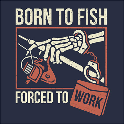 Born to Fish Forced to Work Graphic by tshirtdesign47 · Creative
