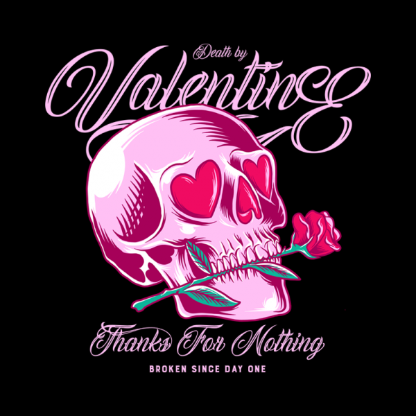 Death by Valentine PNG PSD transparant background