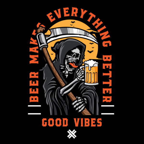 Grim Reaper Drink Beer