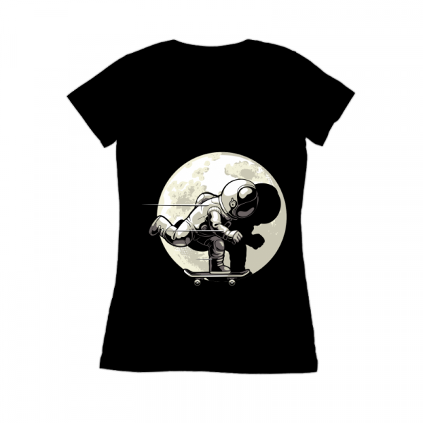 Astronaut Skateboard Tshirt Design