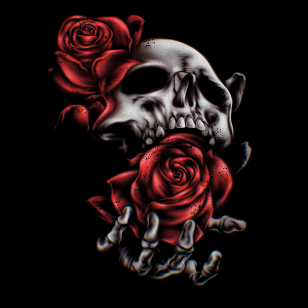 skulled and roses