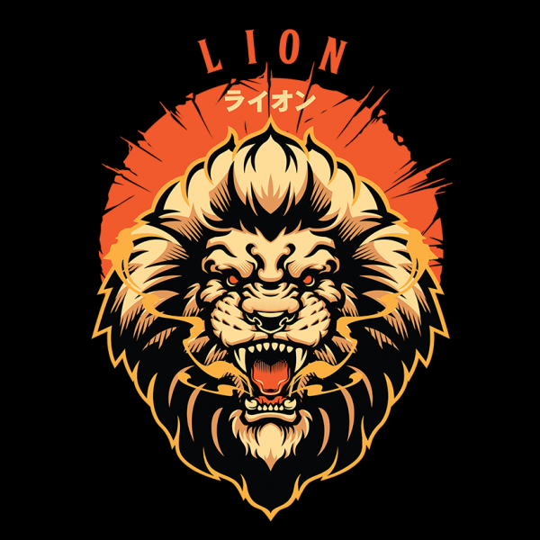 Unisex Lion Face T-Shirt - Monochrome Collection | Gubbacci