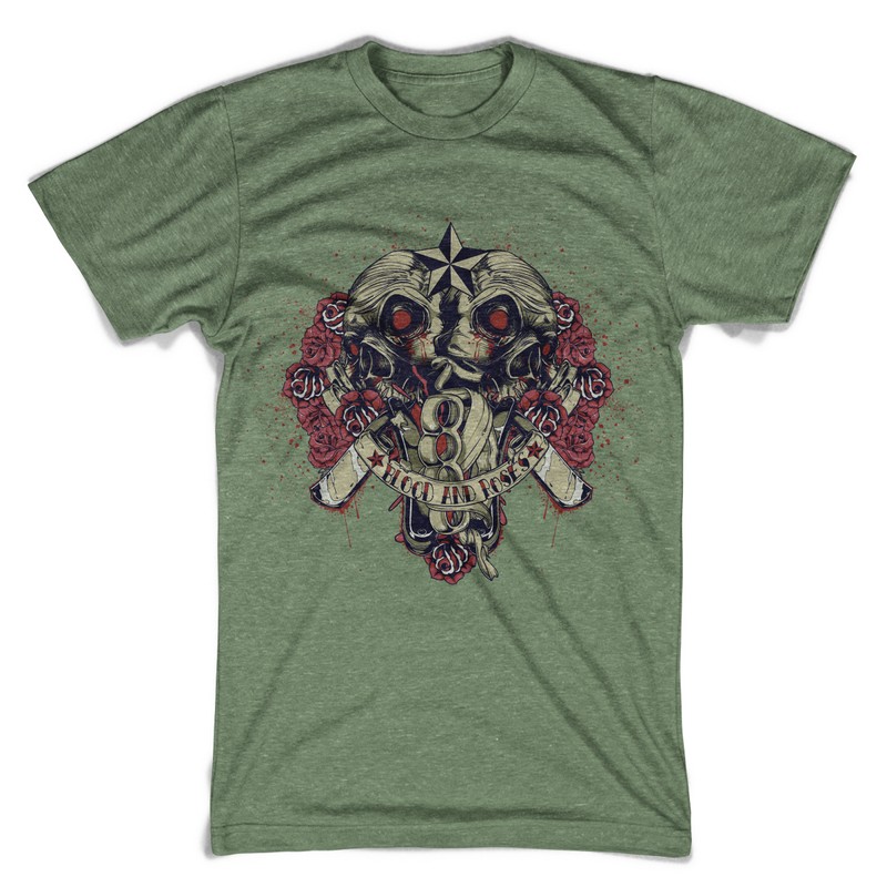 Blood and roses T-shirt design | Tshirt-Factory