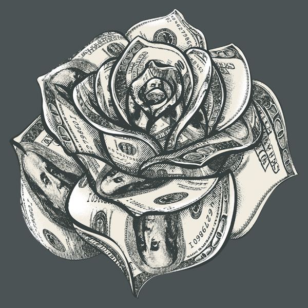 How to Draw a Money Rose - Really Easy Drawing Tutorial