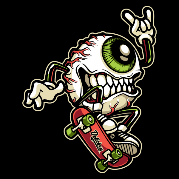 Voornaamwoord Dodelijk Bloeden Monster eye Skateboard