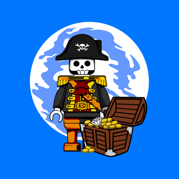 pirate skull cartoon