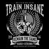 Train Insane T-shirt design | Tshirt-Factory