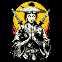 Samurai warrior t-shirt vector design
